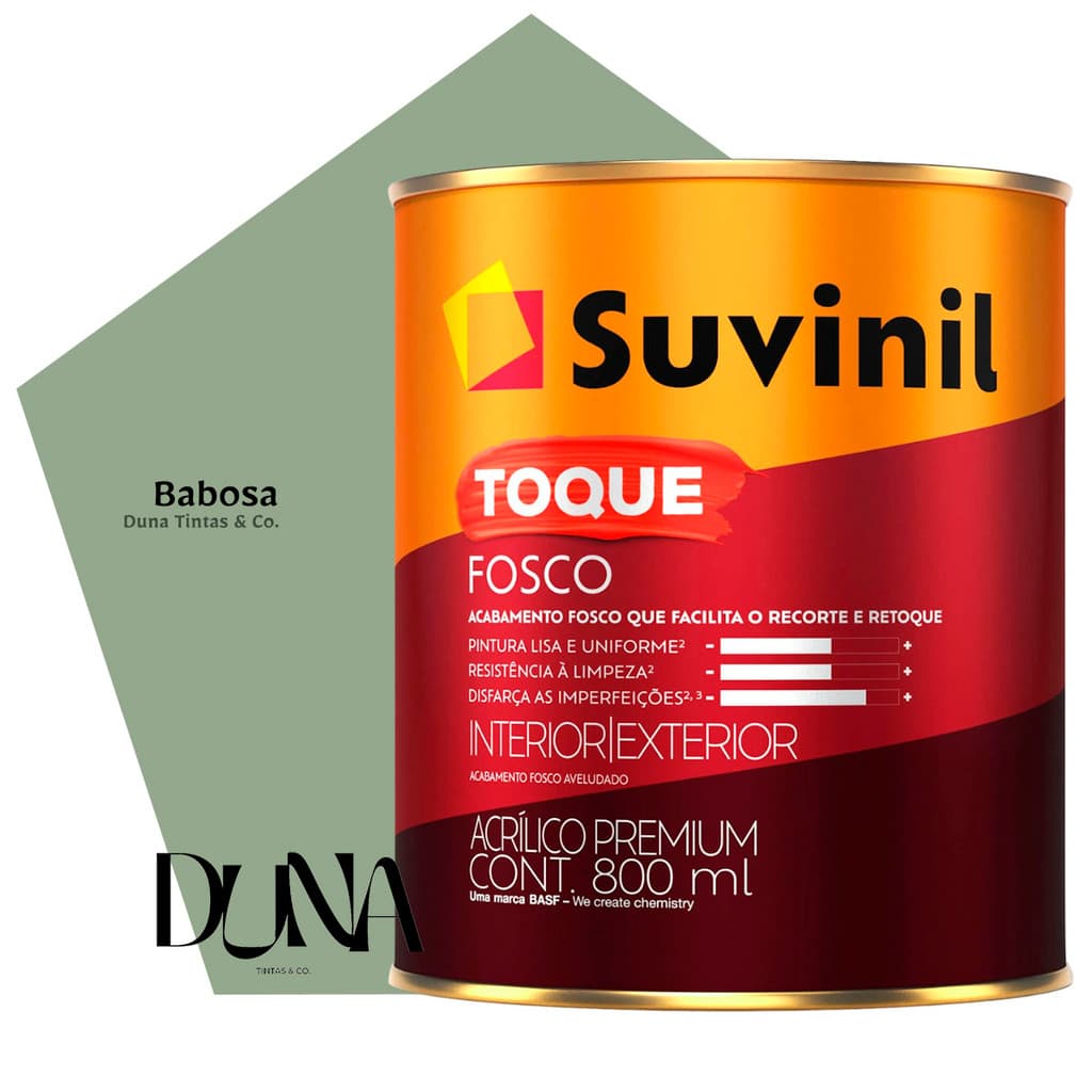 Tinta Suvinil Toque Fosco Premium Verde Babosa 800ml
