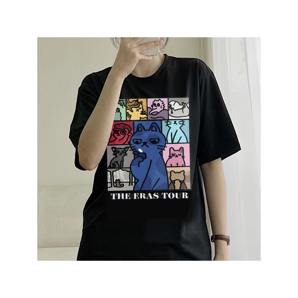 Camiseta Feminina Unissex Cat The ErasTour Aesthetich