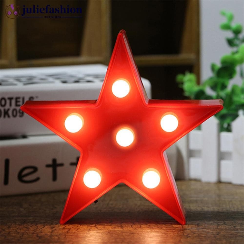 JULIEFASHION Pequena Estrela Em Forma De LED Lâmpada De Mesa Luz Decoração Quarto Infantil Decorações De Noturna D5M4