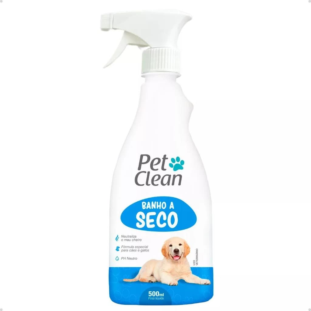 Banho A Seco Pet Clean Para Cães E Gatos Liquido 500 ML