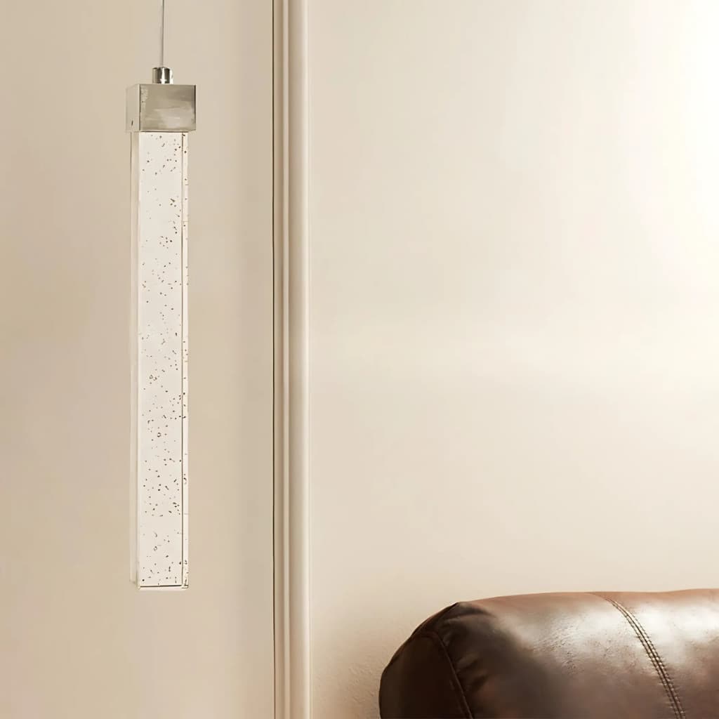 iluminação Pendente Cristal Bolha LED Vidro Tubo Bivolt Moderna Cozinha Sala Decorativa