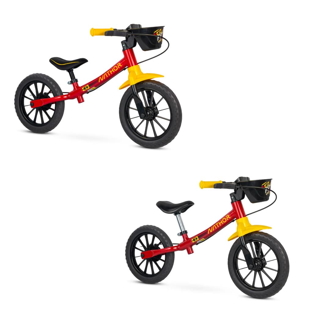 Bicicleta Infantil Sem Pedal Balance Equilíbrio Fast Masculino Aro 12 Nathor