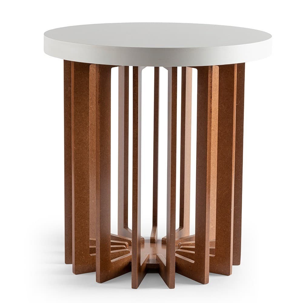 Mesa Lateral e Canto de Sofá Classic Retrô com Pernas Madeira Para Sala Quarto Decoração