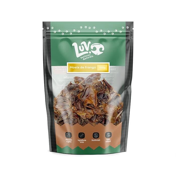 Moela de Frango Petisco Natural para Cães e Gatos 100gr - Luv
