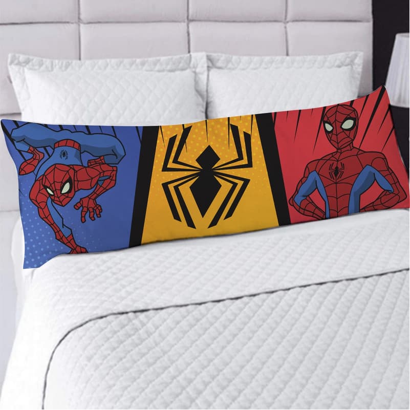 Fronha Avulsa ou com Travesseiro De Corpo Xuxão 125x45cm  Homem Aranha