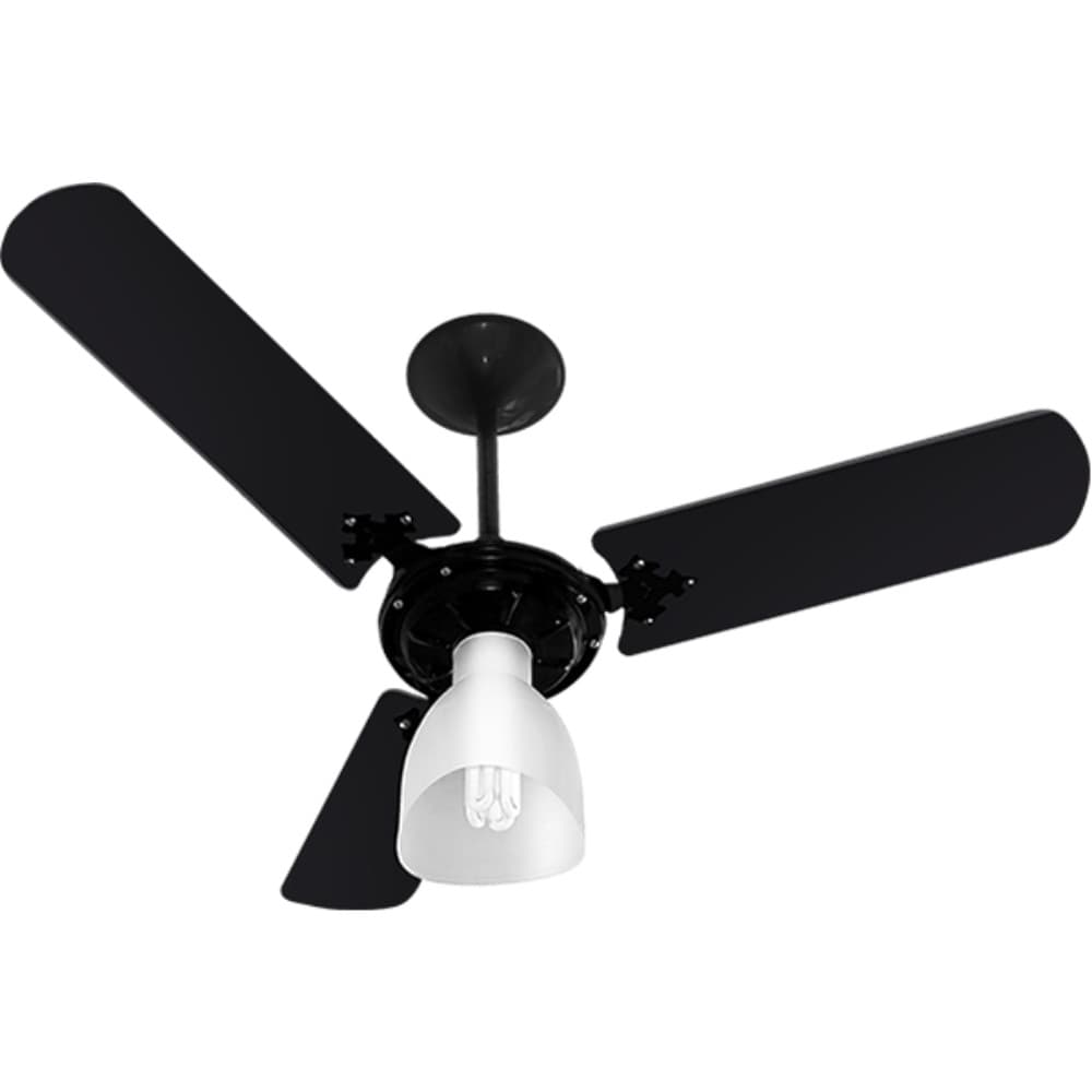 Ventilador De Teto New Ventura Flow PRETO 3 Pás cor PRETA 127V C3V 52-3101 Ventidelta