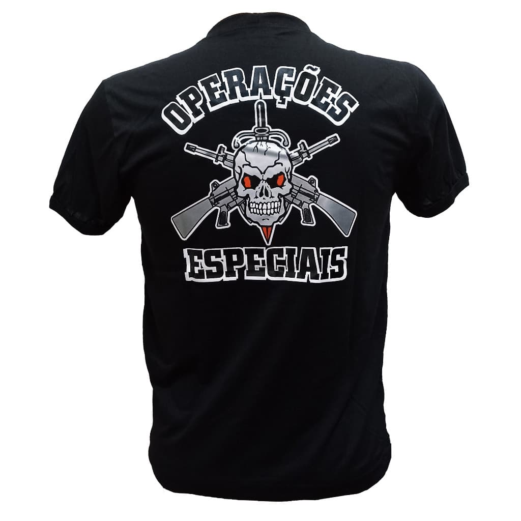 Camiseta Masculina Militar Operações Especiais ml Plus Size G1 G2 G3 G4 G5 Infantil 04 ao 14 Unissex