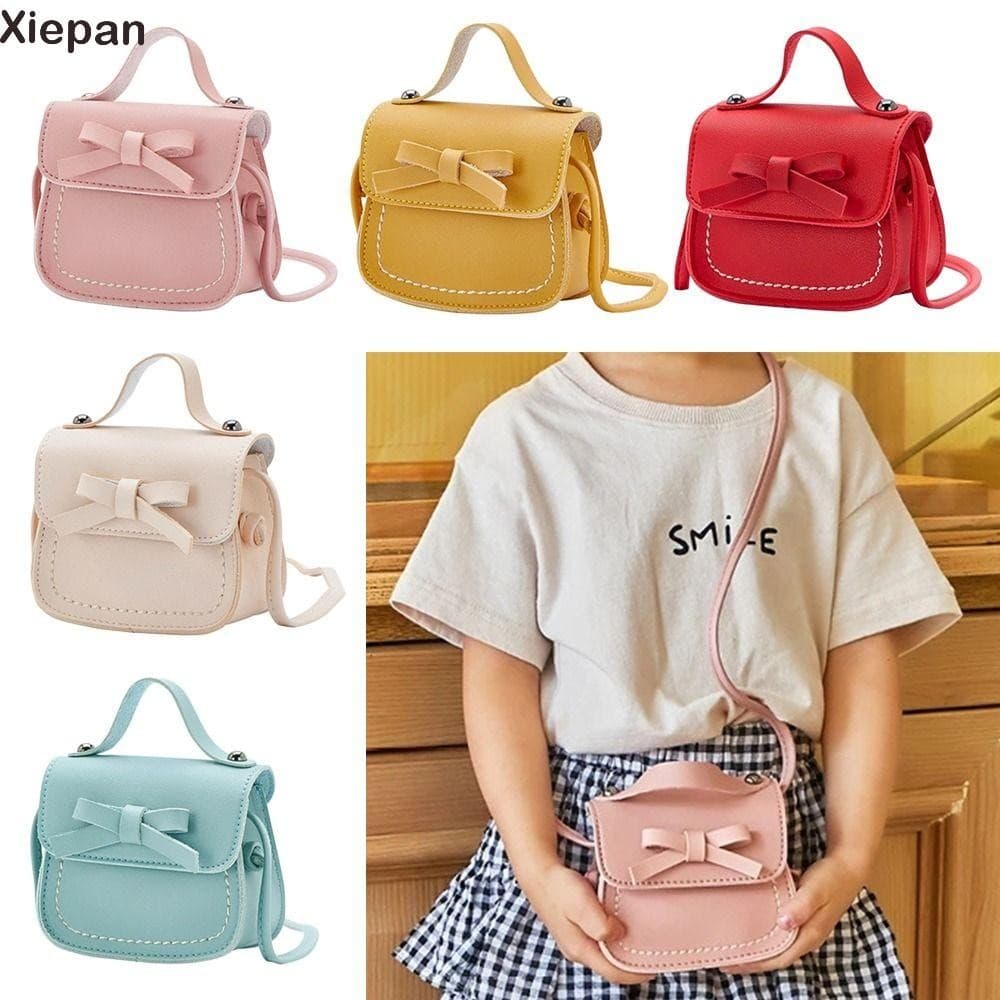 XIEPAN Saco De Ombro Com Arco , Carteira Fofa De Couro PU Bolsa Para Crianças Bolsas Pequenas Meninas