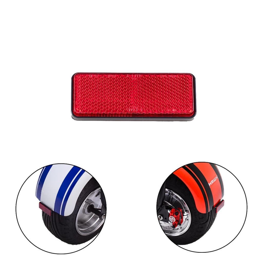 Olho de Gato Refletor Luminoso para Scooter Elétrica Paralama Traseiro