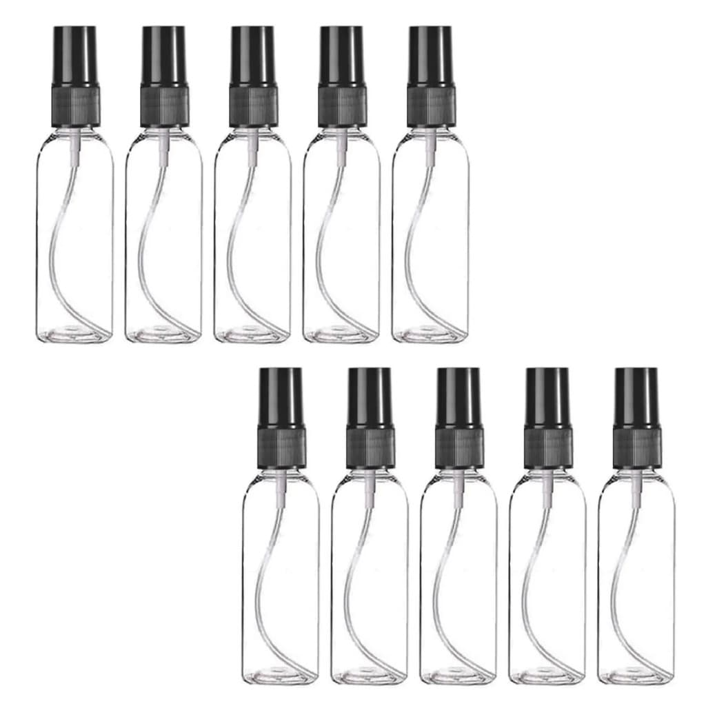 10 Frascos Plástico Pet 100ml Válvula Spray Para Perfume