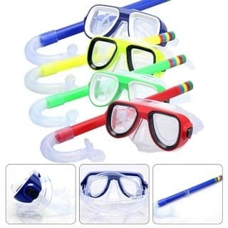 Kit de Mergulho Infantil Snorkel e Óculos Piscina Banho de Praia Natação