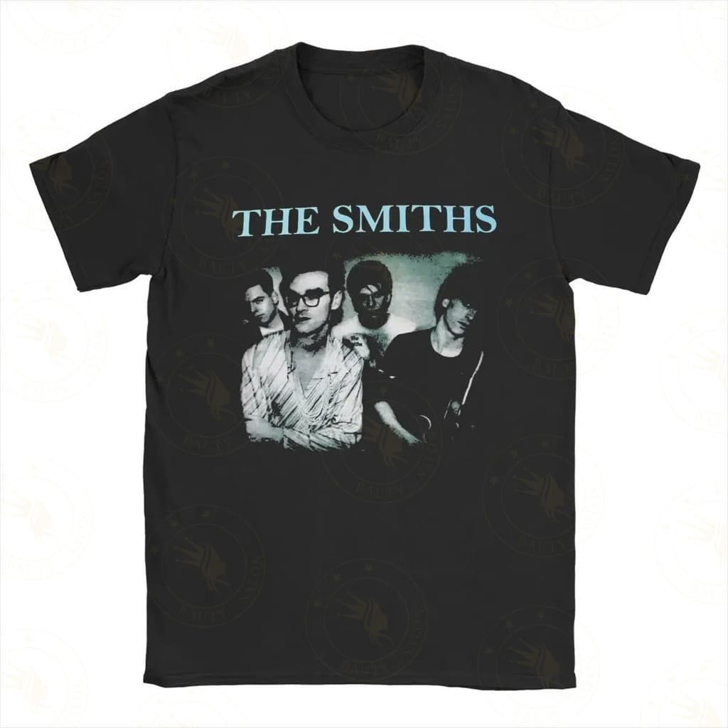 Camiseta Unissex Oversized Plus Size Feminina Masculina The Smiths Banda Vintage Algodão   Plus Size Streetwear