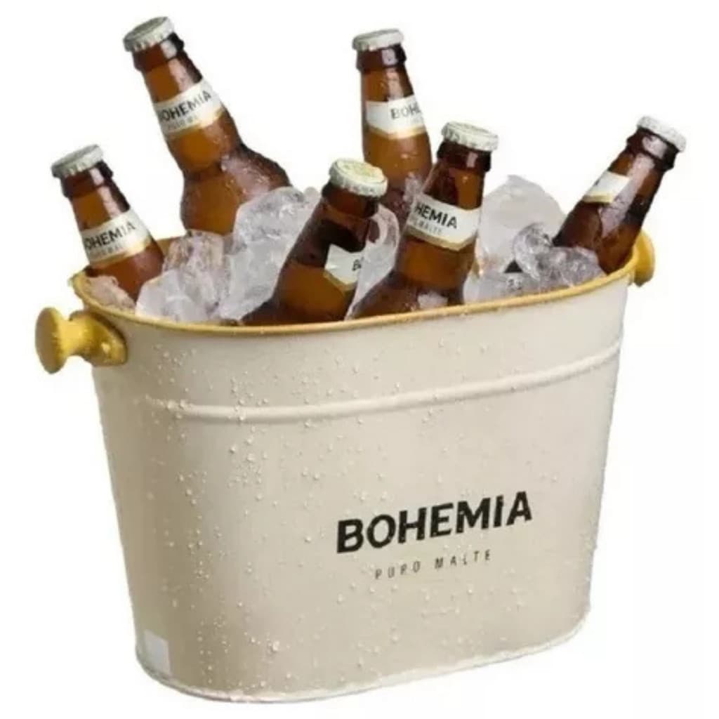 Balde Gelo Cerveja Oval Bohemia Puro Malte 5 Litros
