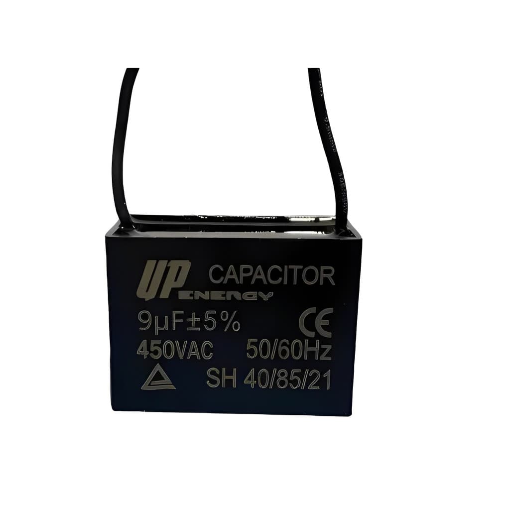 01 Pç/02 Pçs/05 Pçs Capacitor Quadrado 9uF CBB61 50/60Hz 2 Fios Usado em Ventilador e Outros