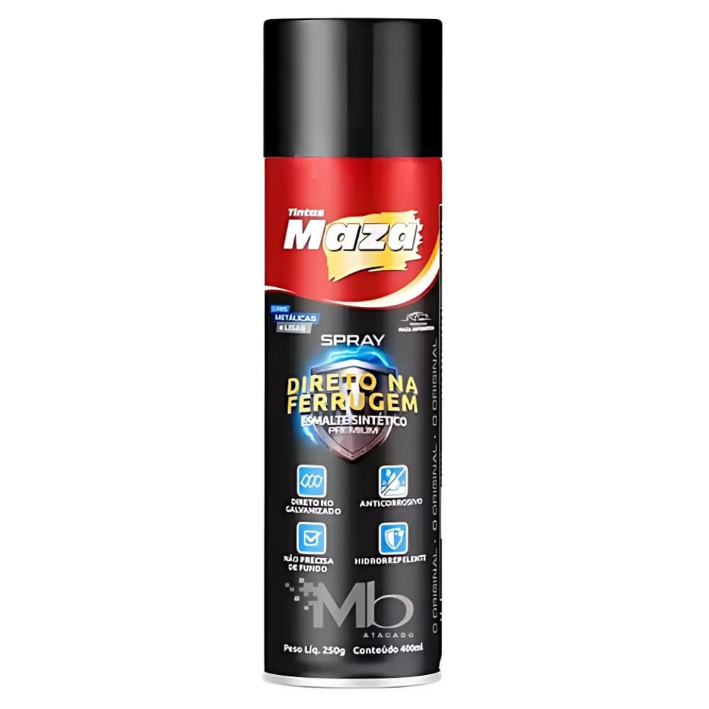 Tinta Direto Direto na Ferrugem 250gr Maza Esmalte Spray Esmalte Sintético Premium