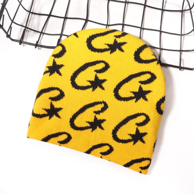 Casal Bonés De Malha Hip-hop Na Moda Gorro Chapéu 2024 Carta Jacquard Feminino Masculino Inverno Quente Menina Balaclava