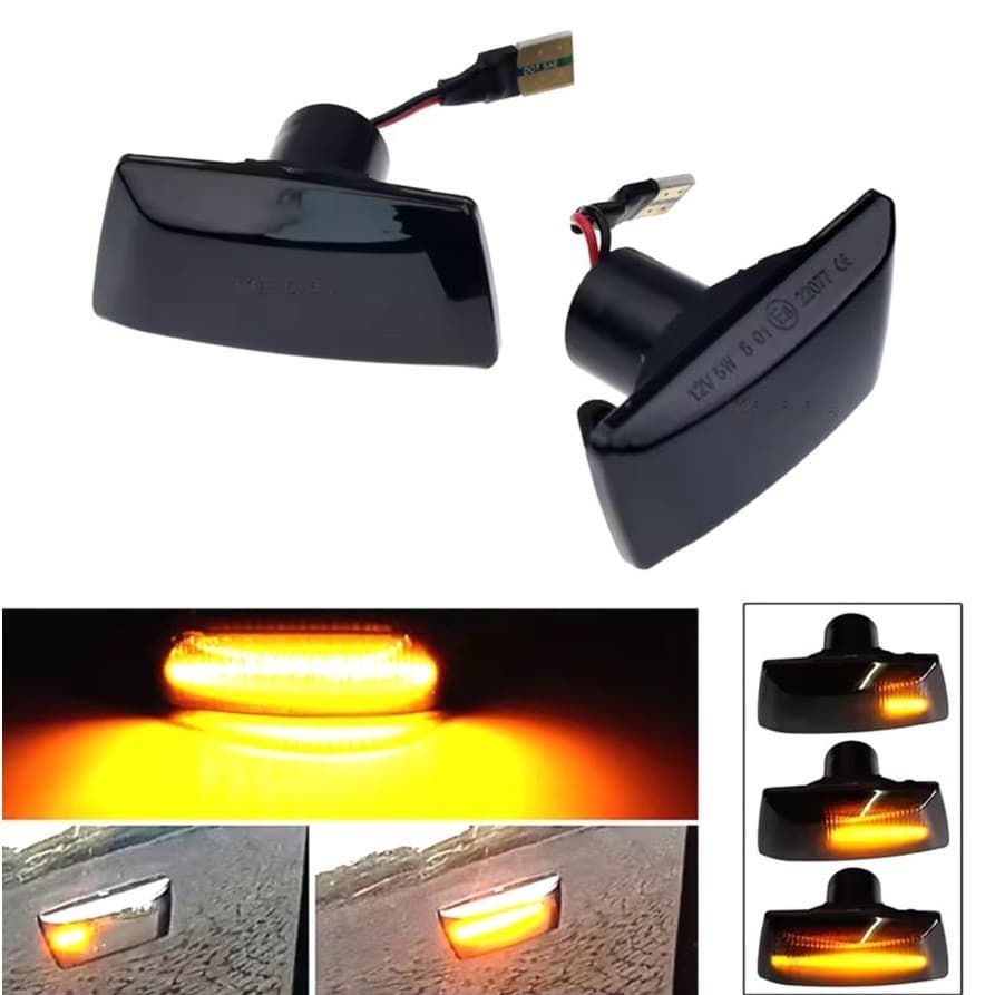 Par de Pisca LED Seta Sequencial Cruze Sonic Spin GM Fumê e Cristal