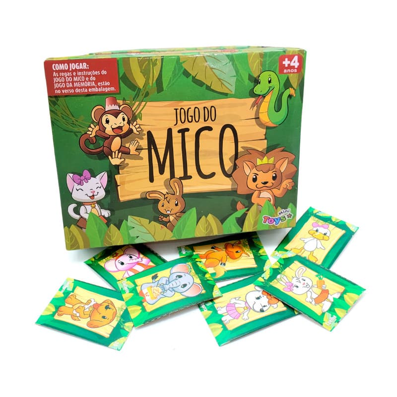 Kit 2 Caixas de Jogos 2 em 1 – Mico e Memória com Bichinhos