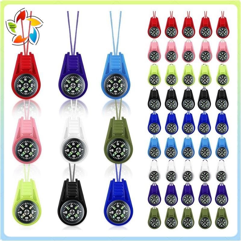 Bússola Para Crianças Caminhadas , 9 Cores , Infantil , Mini 45 Unidades