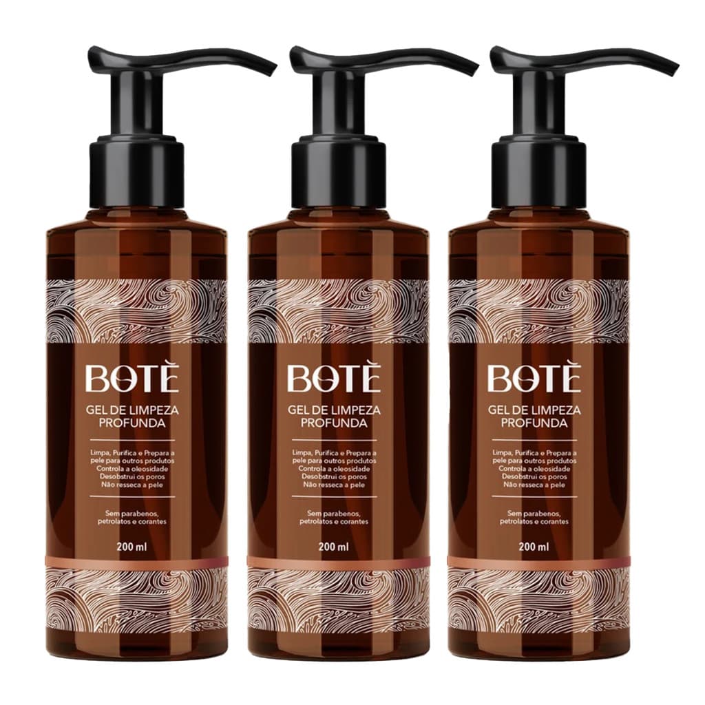 Kit 3 Gel De Limpeza Facial Botè Com Ácido Hialurônico e B5