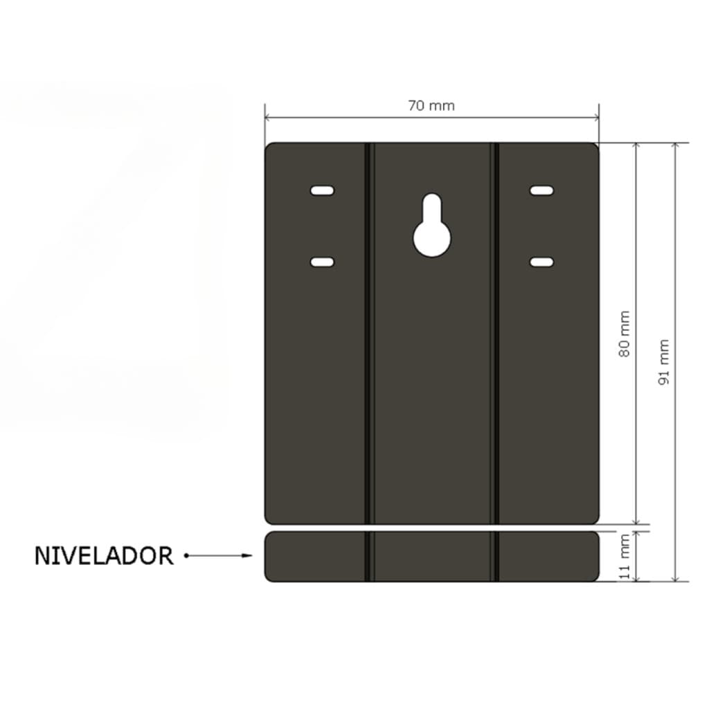 Kit 25 Suporte Fixador Pendurador De Espelho Organico Adnt Redondo