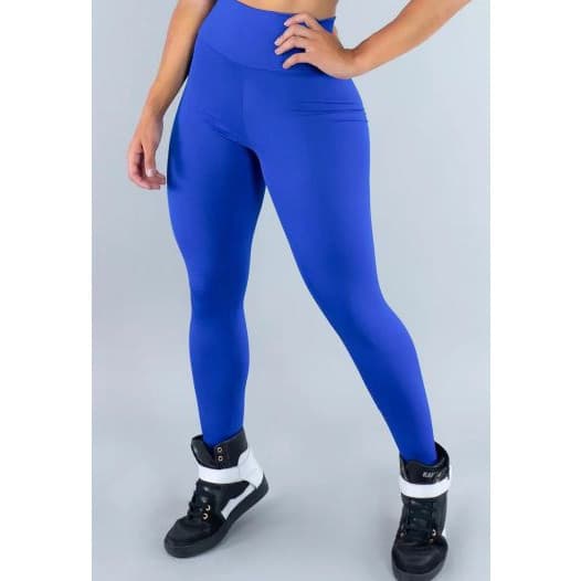 Calça Legging Azul Royal Suplex Cotton Liso Envio Imediato
