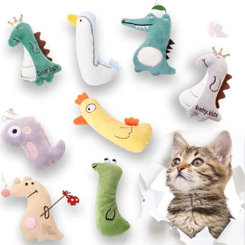 Kit 6 Brinquedos Pelúcias Com Catnip Brinquedo para gatos com catnip Erva natural para gatos