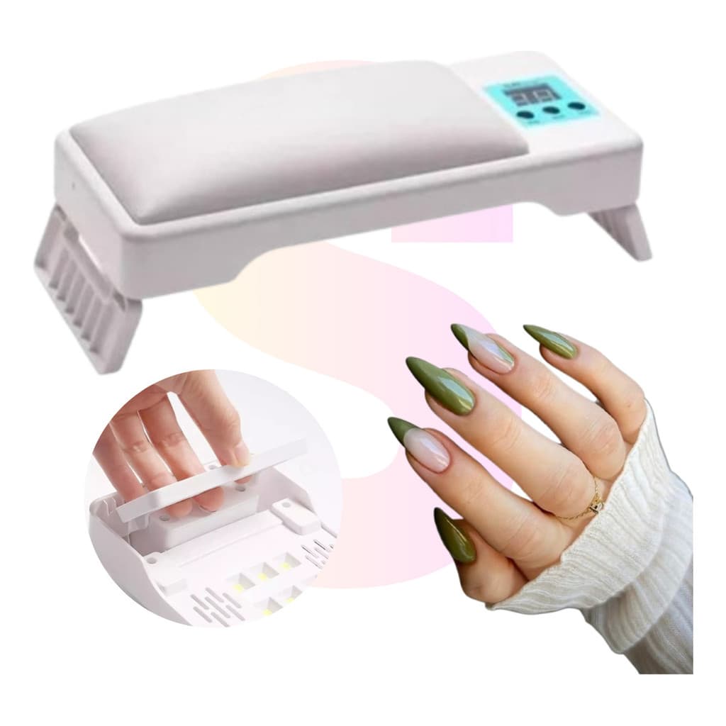 Cabine Led Uv Secadora Gel Alongamentos Portátil Com Apoio