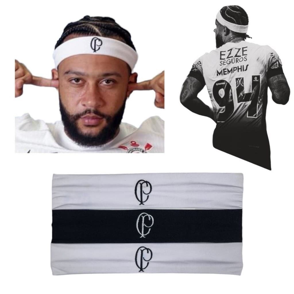 Testeira Faixa Do Timao CP Memphis Depay Bordado