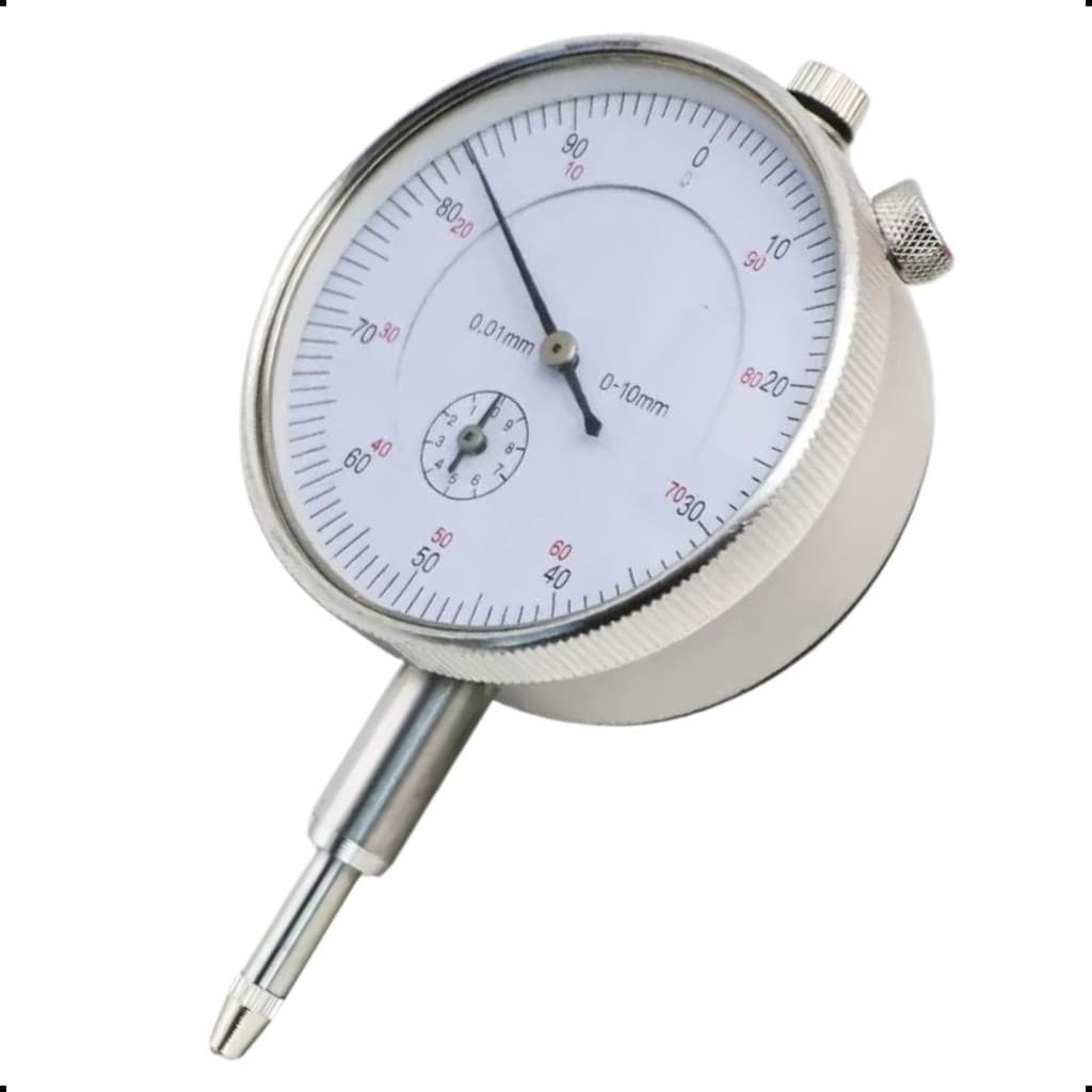 Relogio Comparador Graduação 0,01 0 A 10mm P/ Base Magnetica Com Orelha Alta Precisão Profissonal