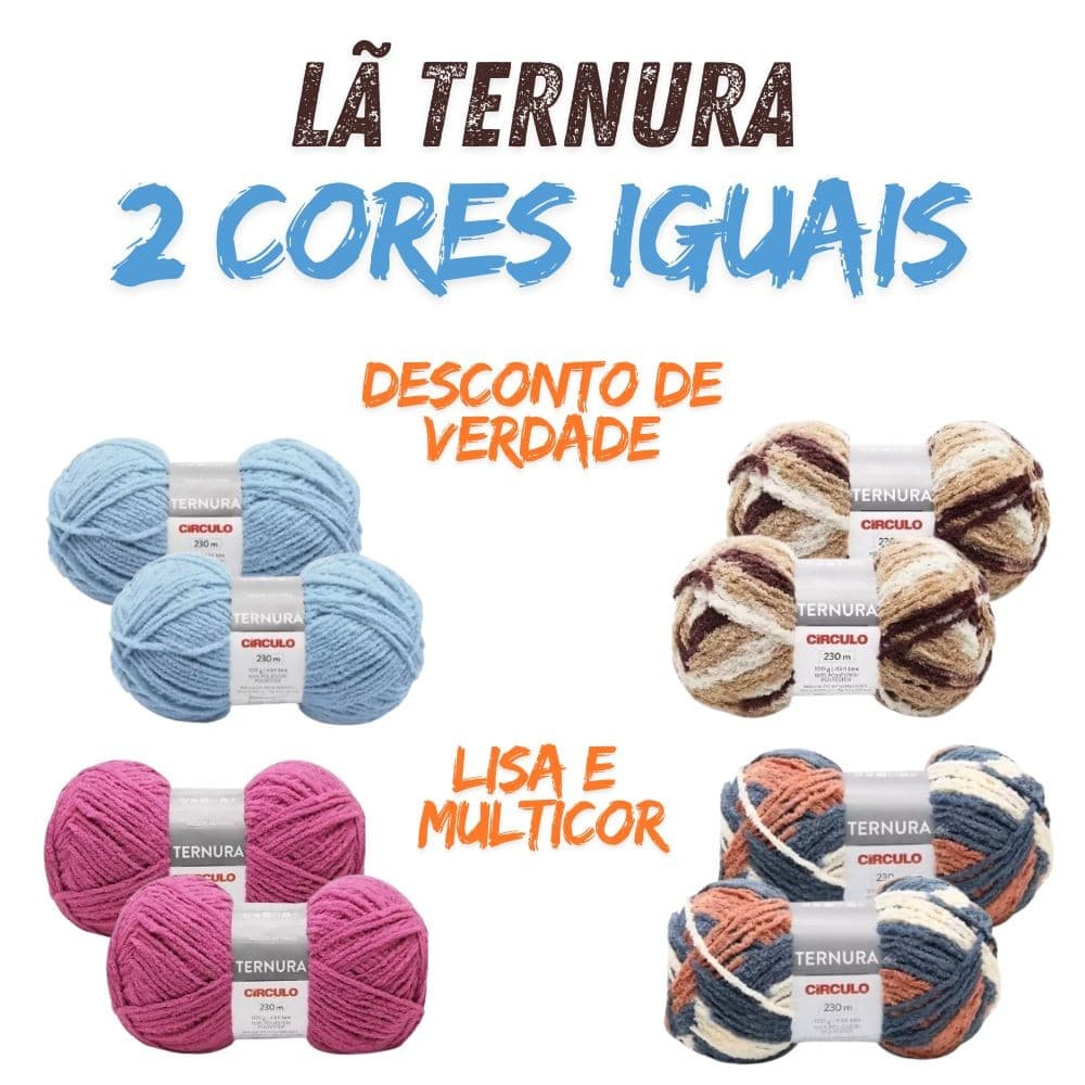 Kit Lã Ternura Circulo 100g - Kit com 2 unidades