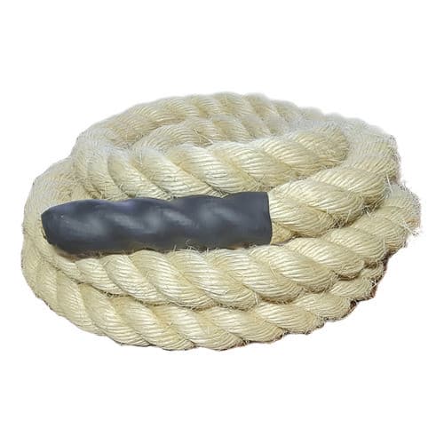 Corda de Sisal Naval Crossfit Natural 50mm para Exercicios e Treinos