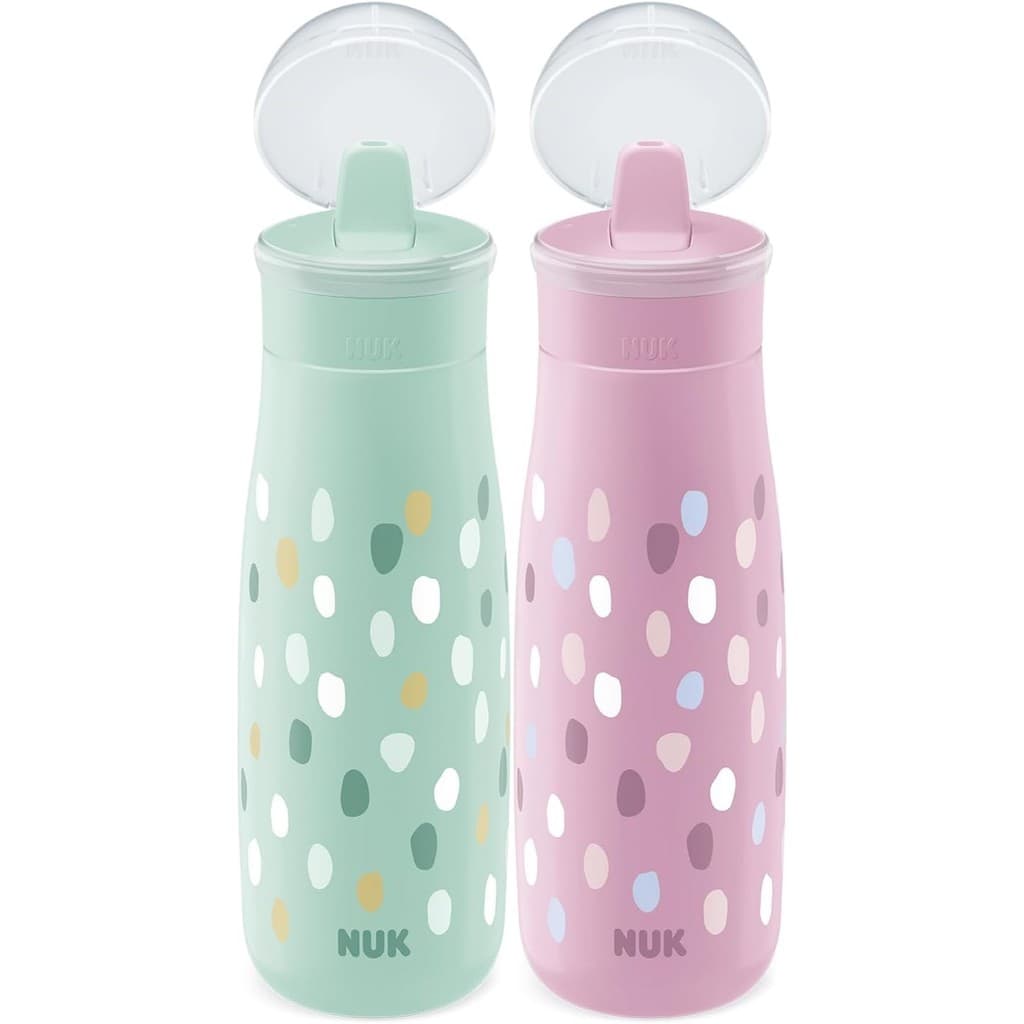 Copo de Treinamento NUK Mini-Me Garrafinha Infantil Flip Cup 450ml 2 em 1 Sustentável 12+ Meses