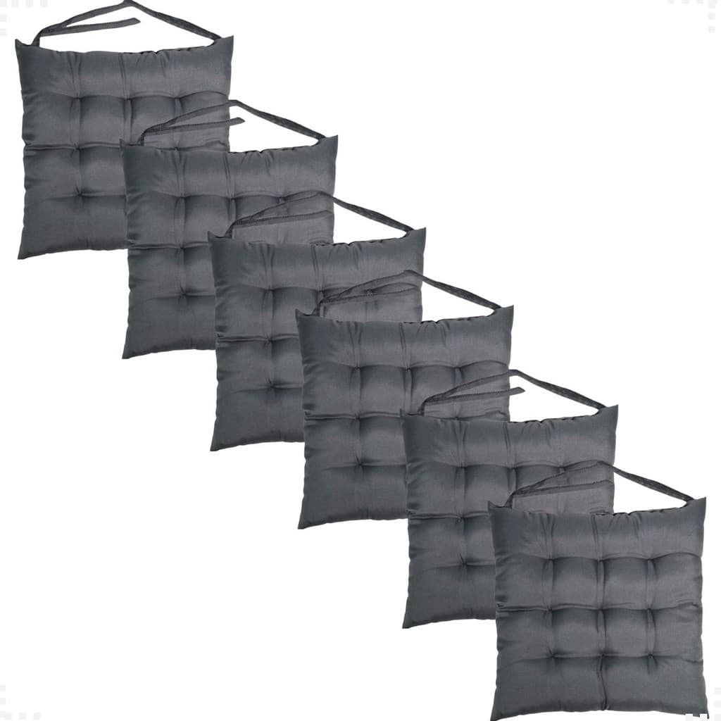 KIT 6 Assento Almofada Cadeira Sofá Fita Para Amarrar Grande Cheia 40x40cm Presente