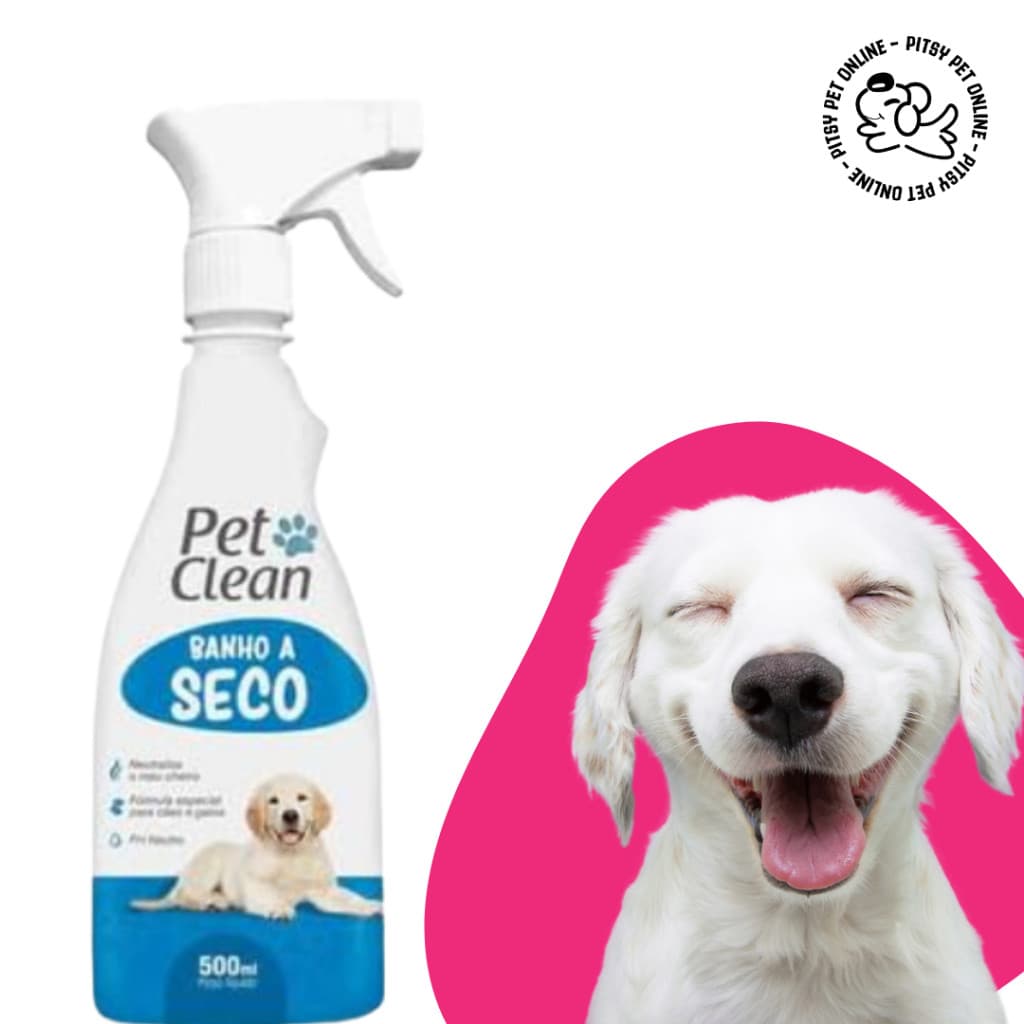 Banho a Seco para Cachorro e gatos - Shampoo para cachorro a seco- Pet Clean -500ml