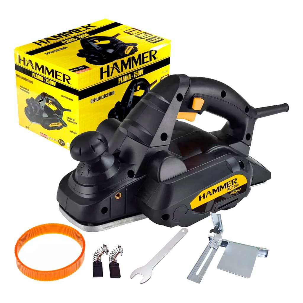 Plaina Elétrica Manual 82mm 750w - Pl7500 Hammer Cor Preto 1