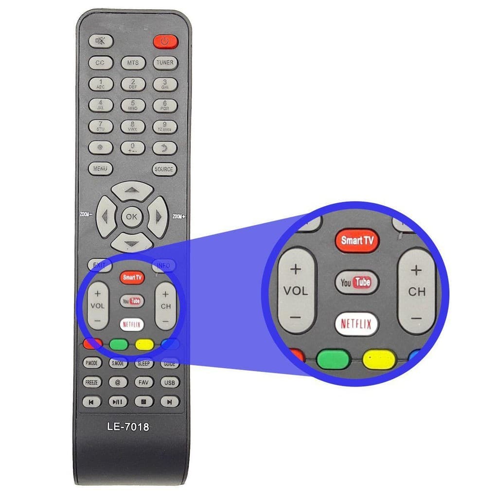 Controle Remoto Tv Semp Tcl RC199E, L32S4700S, L40S4700FS, L48S4700FS, L55S4700FS , LE-7018 - SKY-8026