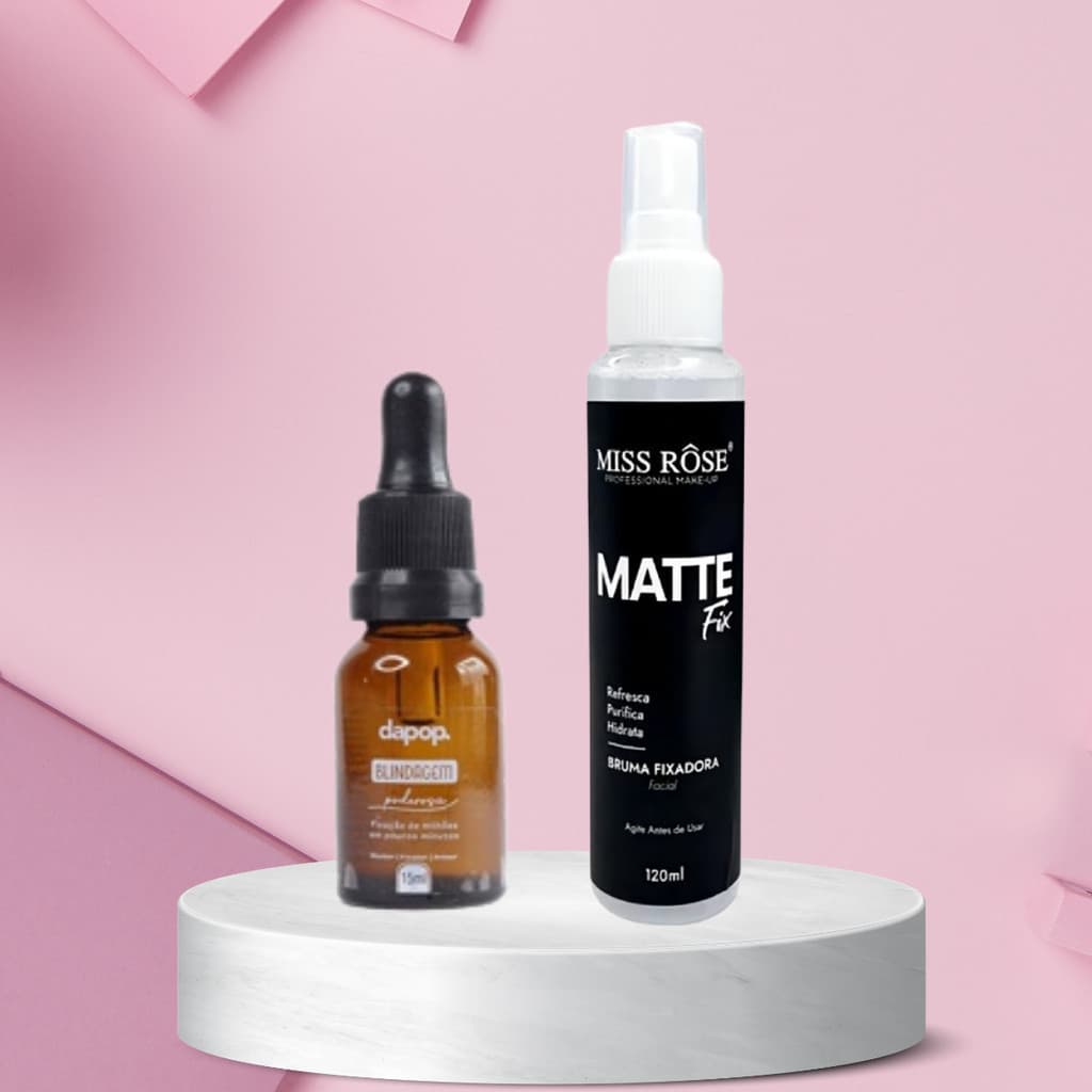 Kit Blindagem Poderosa Dapop + Bruma Fixadora Hidrata, Purifica e Refresca Miss Rose