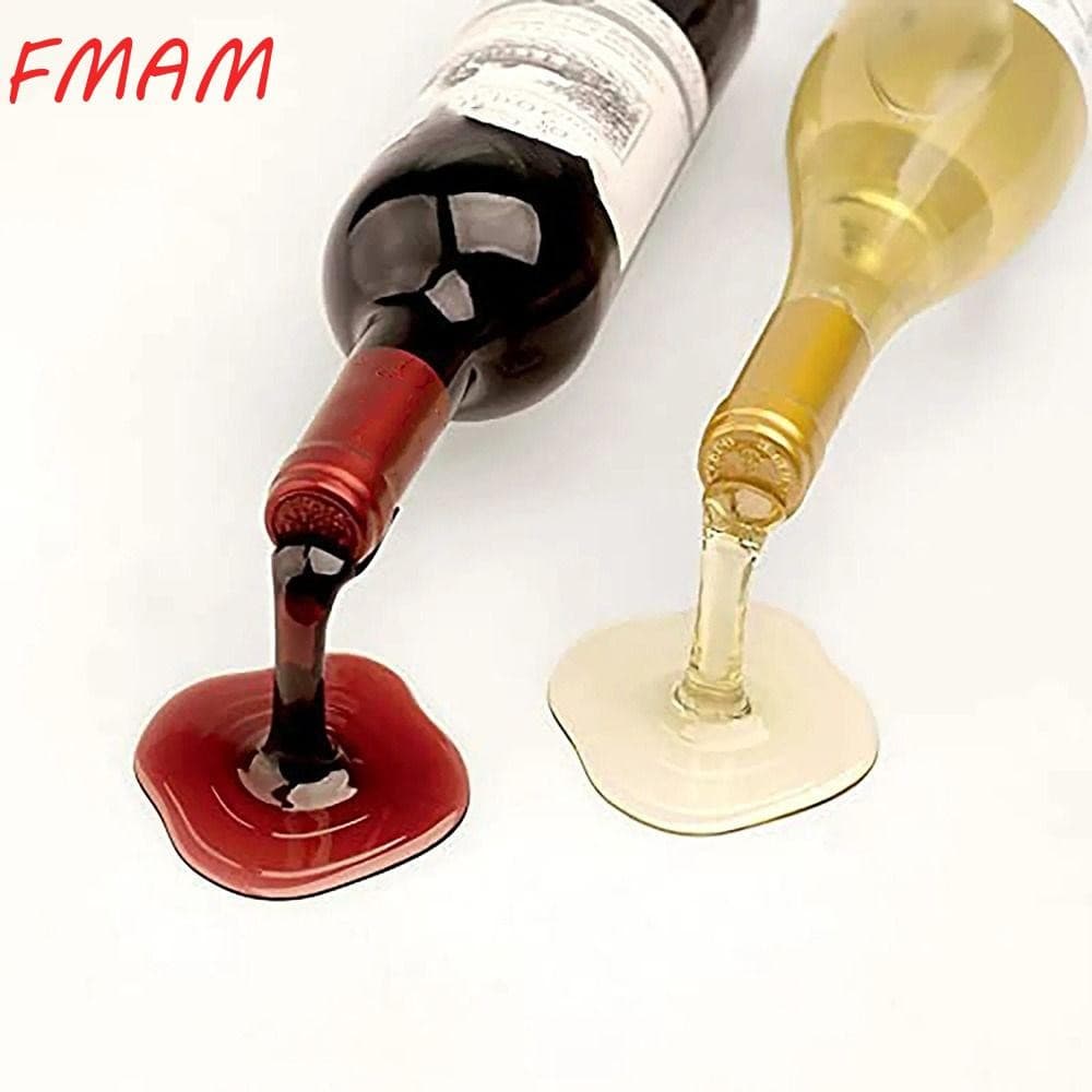 Suporte Para Garrafa De Vinho Derramada FMAM , Exibir Seu Favorito , De Maneira Única Divertido ABS