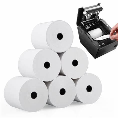 Refil para cupom fiscal nfce bobina termica 80 * 30m jetway elgin tanca