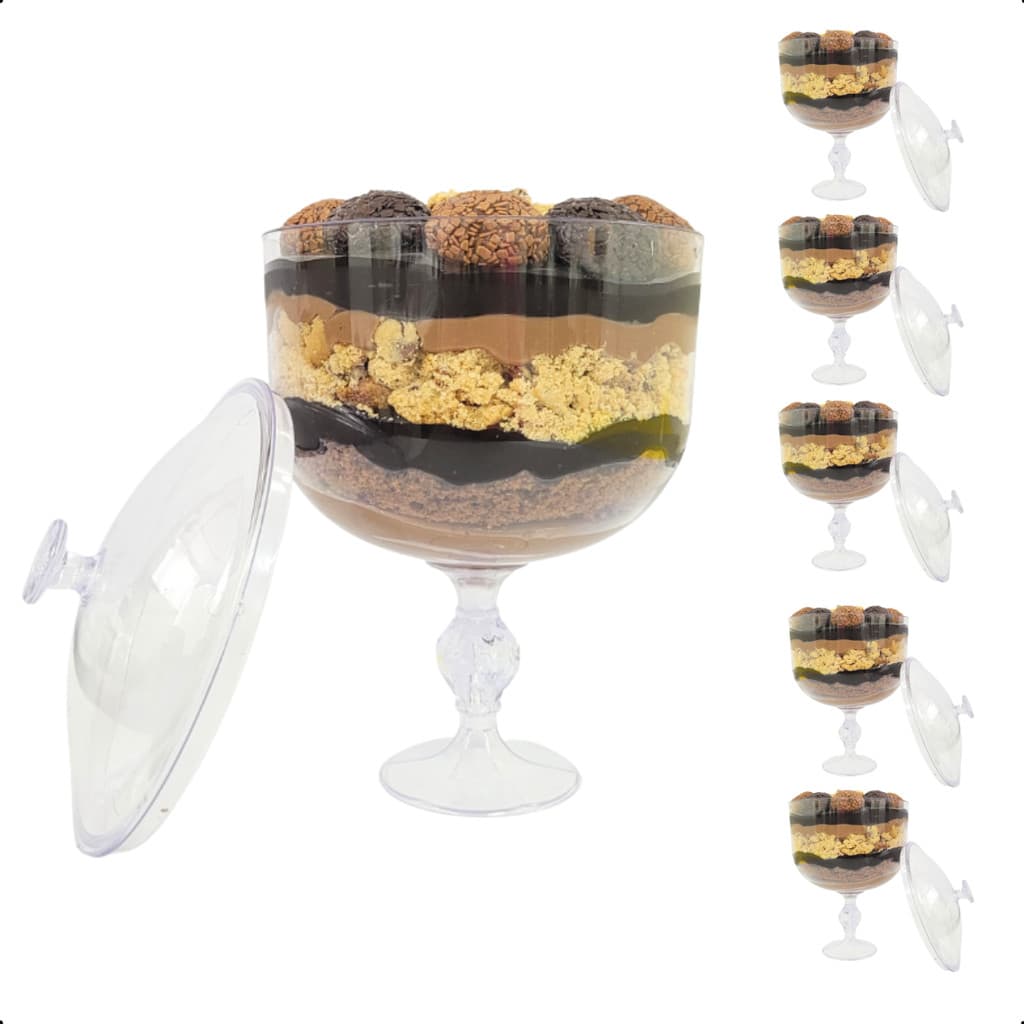 Taça Americana 1,25L com Tampa – Kit 6 Unidades