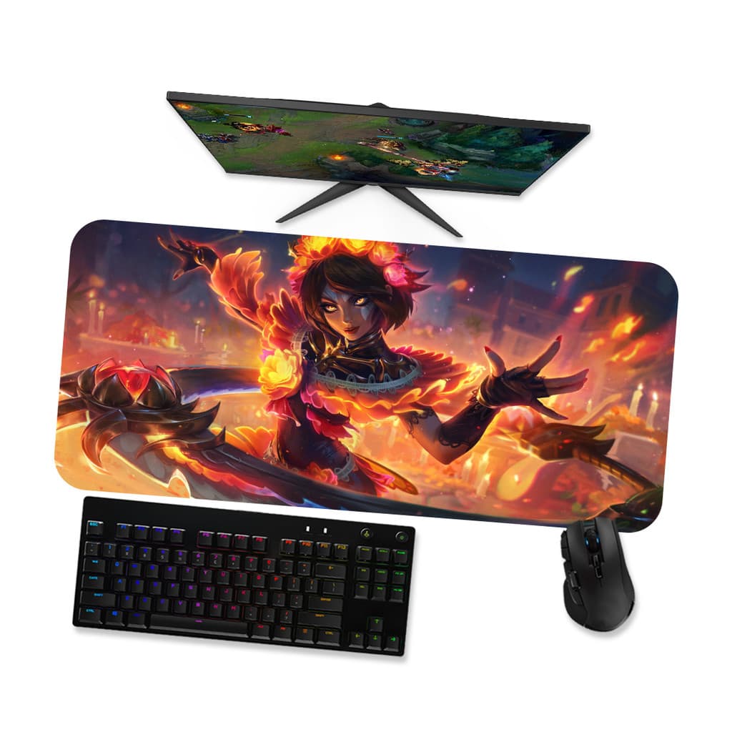 Mouse Pad Gamer Grande  LoL QIYANA LA ILUSIÓN 1  90x40 80x40 60x40 70x30 45x40