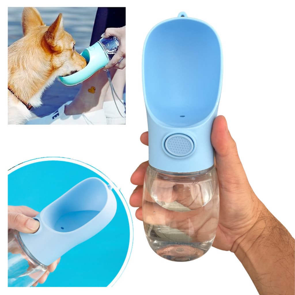 Bebedouro Portátil Para Pets 350ml/500ml Higiênica Para A Hidratação Do Seu Pet Em Qualquer Lugar