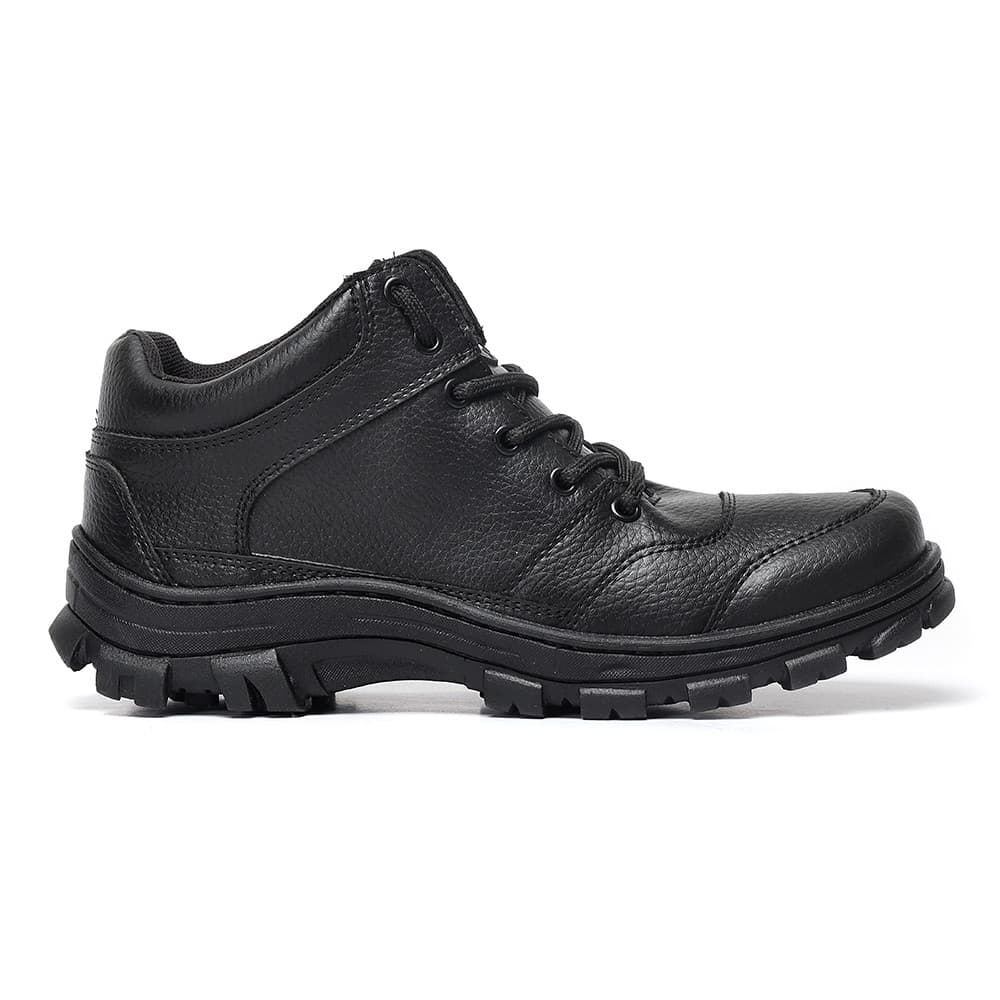Bota Tênis Sintético Preta Cano Baixo
