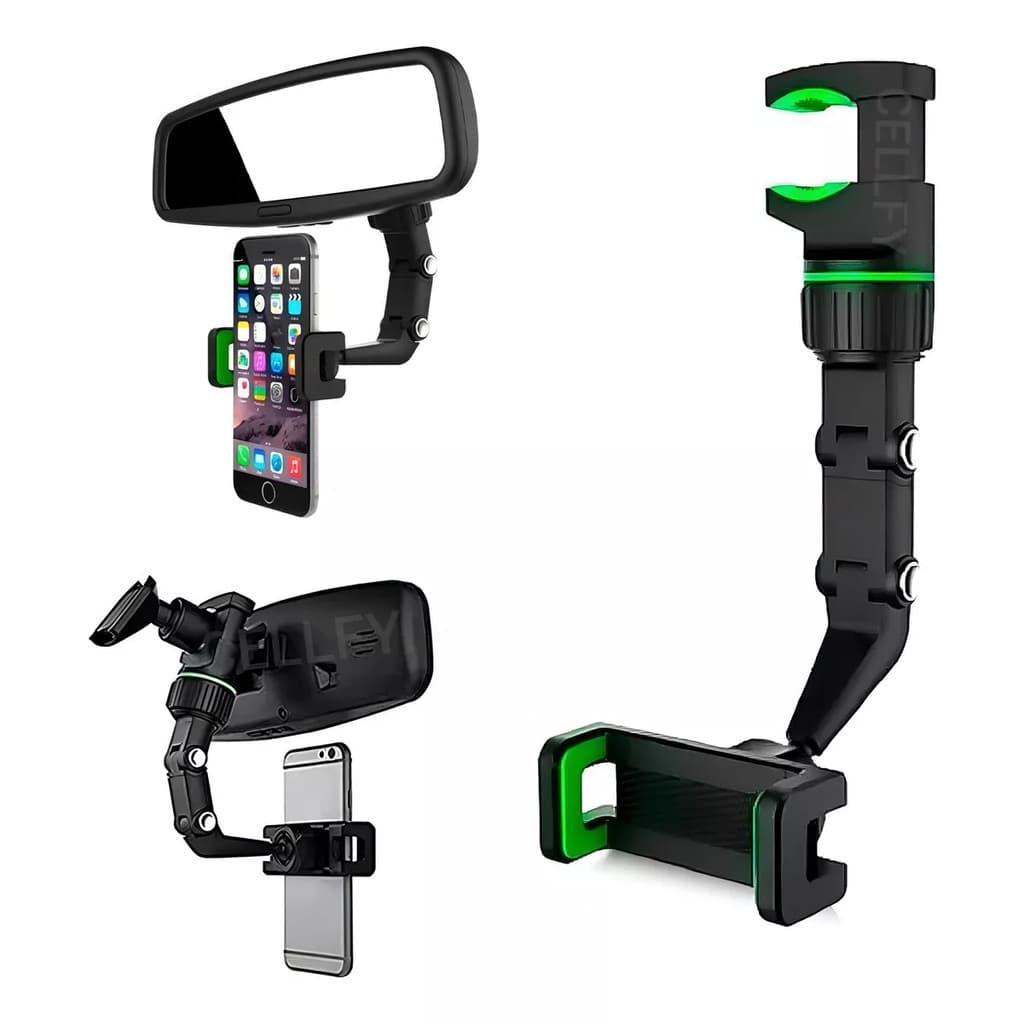 Suporte Celular para Retrovisor Mesa Multifuncional  LE-059 - It-Blue  Clip Rotativo