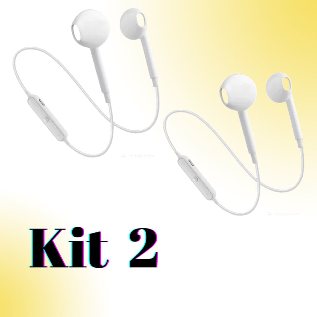 Kit 2 Fone de Ouvido Bluetooth KA-S6 para Todos os Celulares
