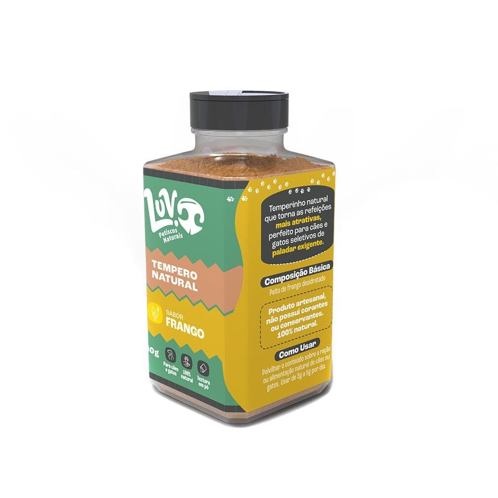 Tempero Saborizante Natural de Frango Para Cães e Gatos 60gr - Luv