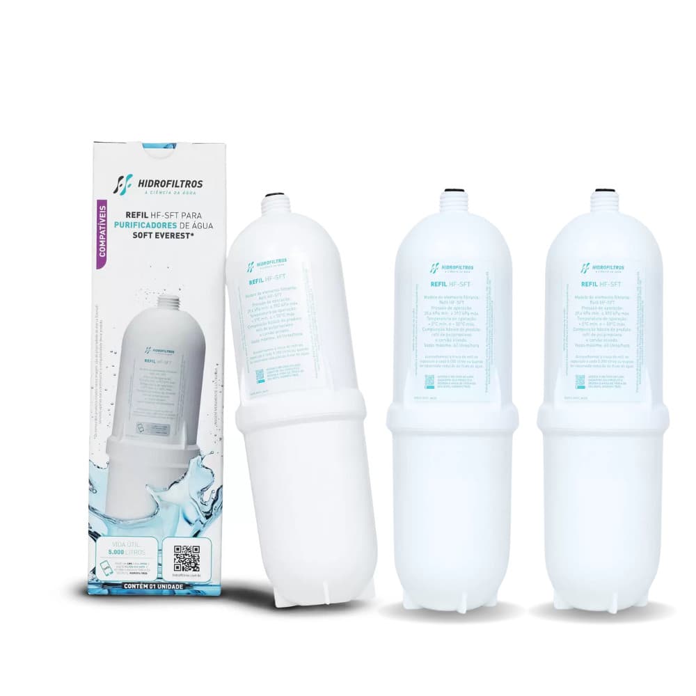 Kit 3 Refis Purificador De Água Elétrico Filtro HF-SFT Hidro Filtros Block Carvão Ativado 903-0578