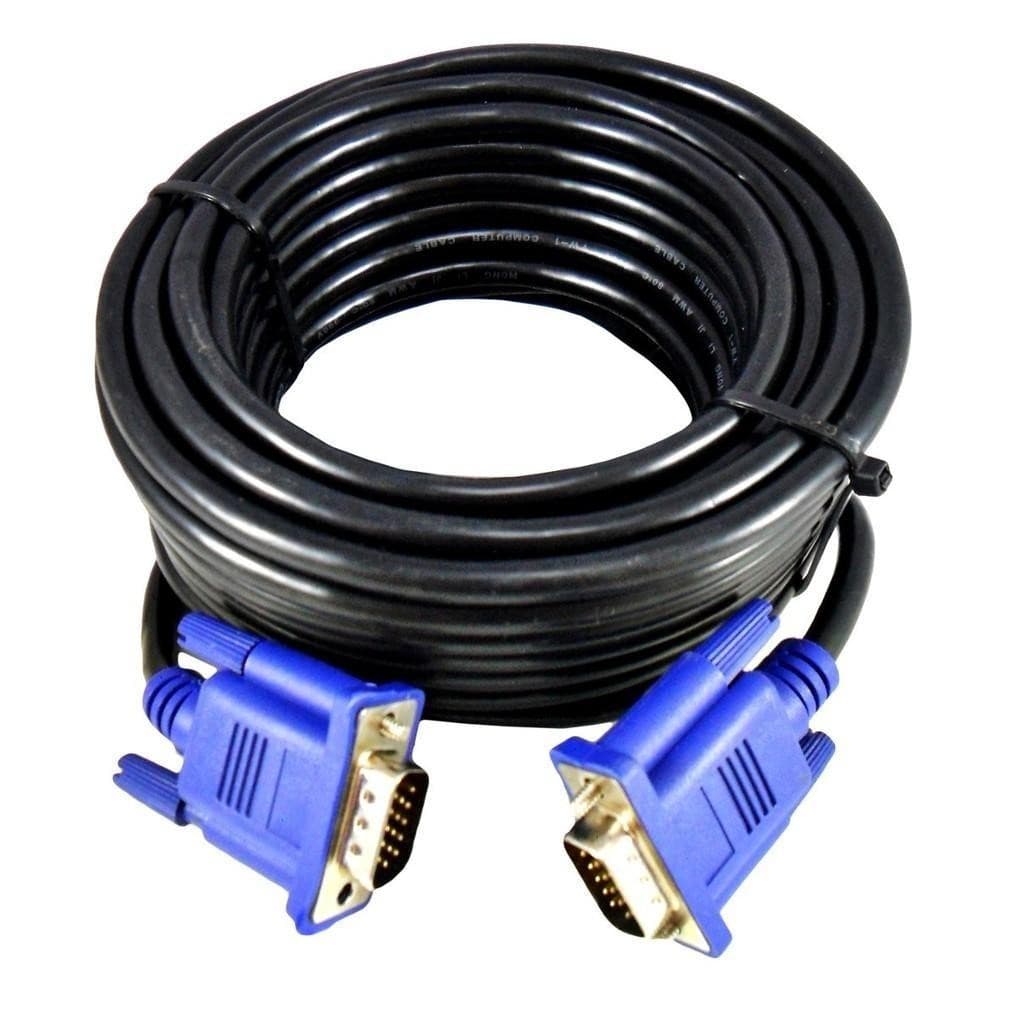Cabo Vga 10 Metros Blindado Profissional Macho Lcd Projetor