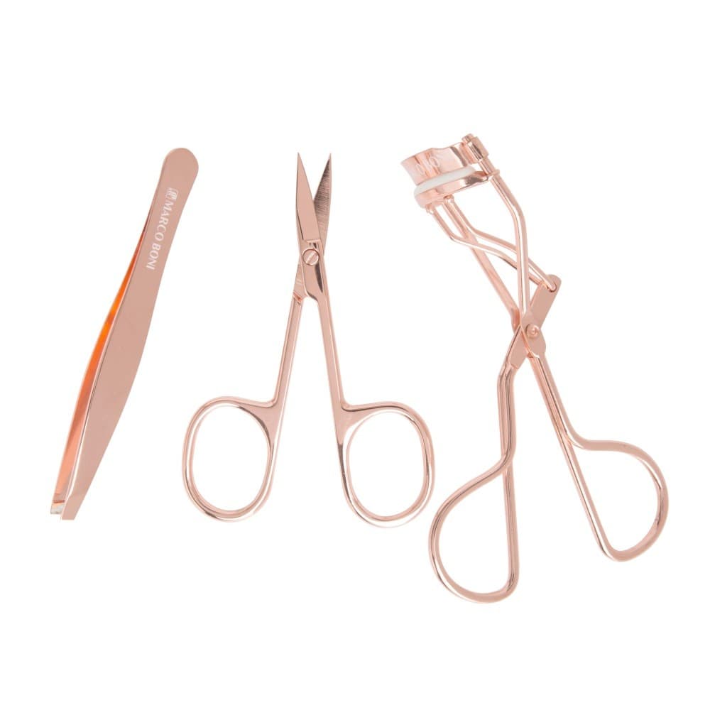 Kit Curvex modelador de cílios + tesoura + pinça original marco boni